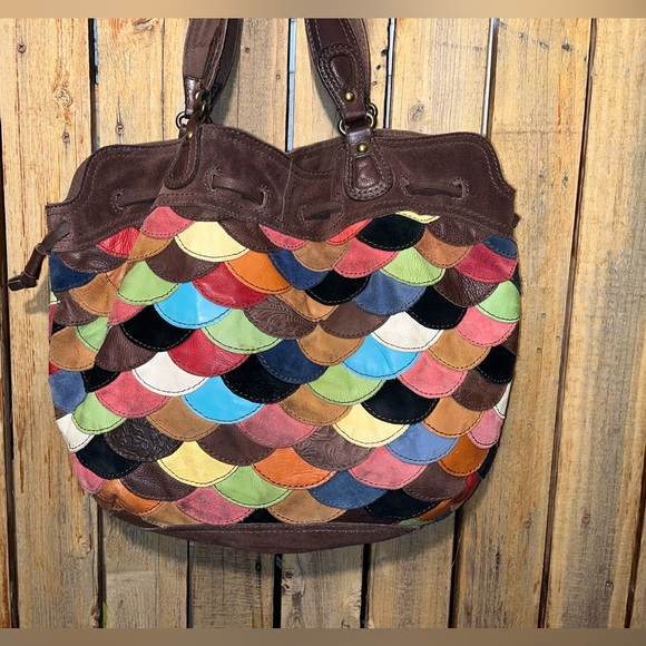Lucky Brand Multi Color Leather Tote - Picture 7 of 9